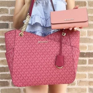 Burgundy purse & a wallet ,